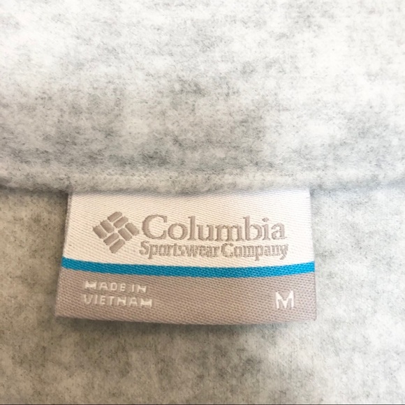Columbia Fleece Jacket, Light Grey, Medium - Picture 7 of 8
